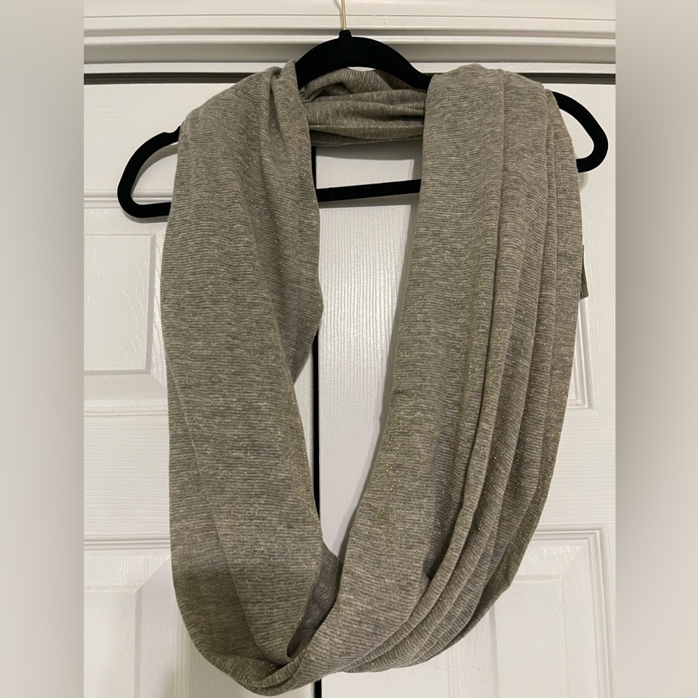 Grey & Gold Infinity Scarf